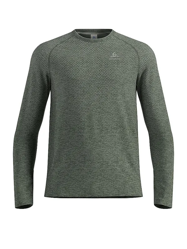 ODLO Maglietta da running da uomo Essentials Seamless oliva | L