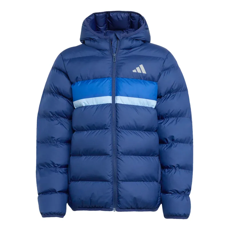 Giacca a vento con cappuccio e zip per bambini in sintetico adidas
