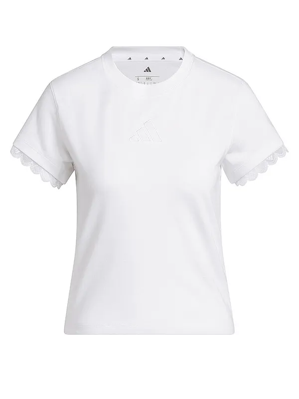 ADIDAS T-shirt da donna SC Outlined bianco | S