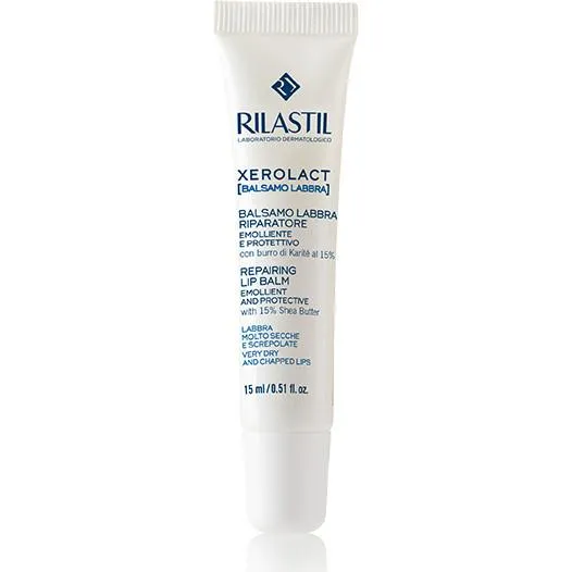 Rilastil Xerolact Balsamo Riparatore per Labbra, 15 ml
