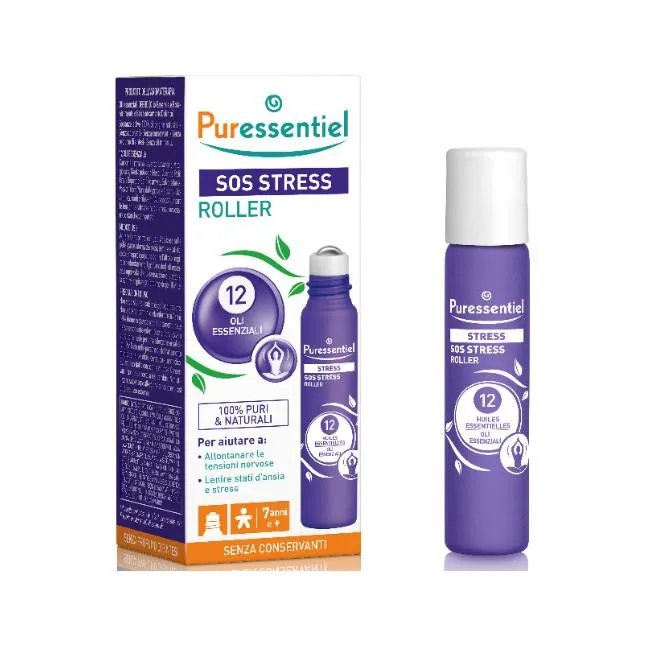 Roller Anti-Stress Puressentiel con 12 Oli Essenziali - 5 ml