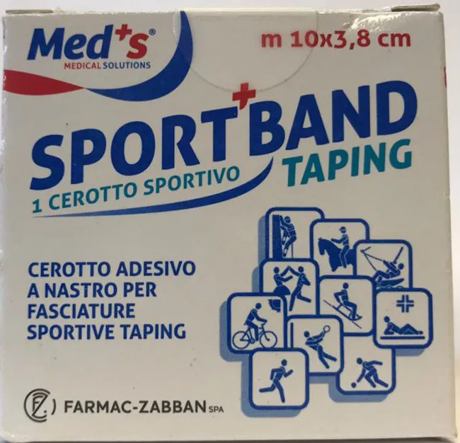 Cerotto meds in tela bianca sportivo 1000x3,8cm
