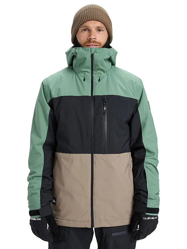 QUIKSILVER Giacca da snowboard da uomo Sycamore Block 20K verde | XL