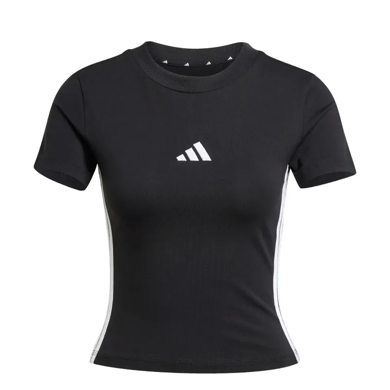 T-shirt da donna slim-fit adidas Essentials 3-Stripes Baby