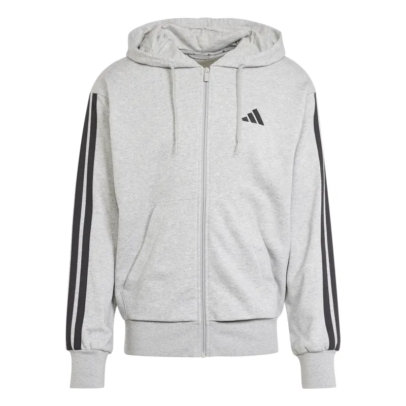 Felpa con cerniera a cappuccio adidas Essential 3-Stripes