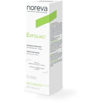 Noreva Exfoliac - Maschera Purificante con Risciacquo, 50ml