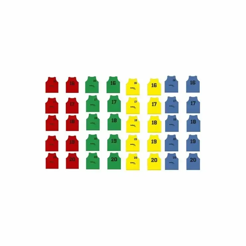 Confezione da 5 canottiere numerate da 16 a 20 Softee