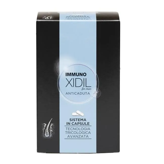 Immunoxidil Uomo: Capsule Anticaduta per Capelli, 60 Pezzi