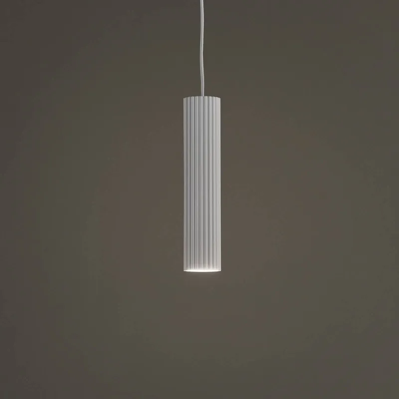 SOLLUX LIGHTING Lampada a sospensione Carbon, bianco, Ø 6 cm, alluminio