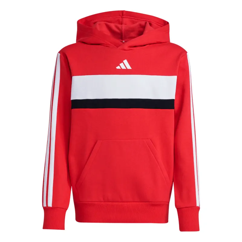 Felpa con cappuccio per bambini adidas Seasonal Essentials Tiberio 3-Stripes Fleece