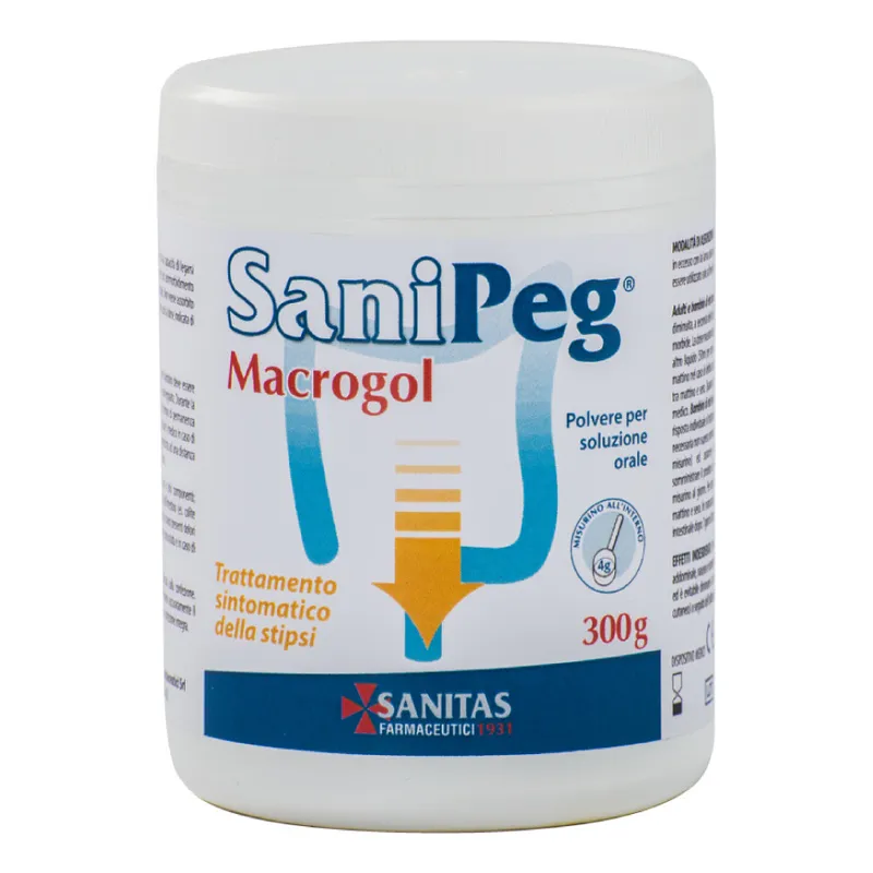 Sanipeg macrogol polvere per soluzione orale barattolo 300 g