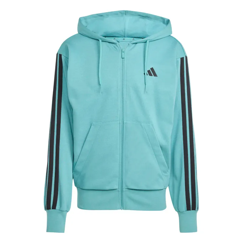 Felpa con cerniera a cappuccio adidas 3-Stripes Essentials