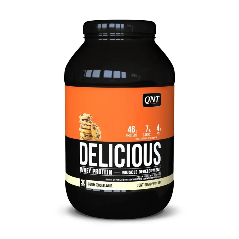 Polvere di proteine del siero di latte con sapore biscotto cremoso QNT