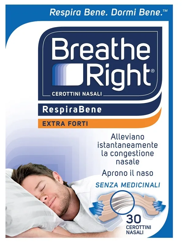 Cerotti nasali breath right extra forte 30 pezzi