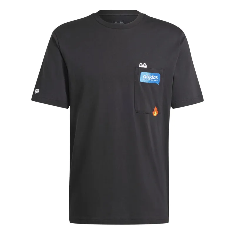 T-shirt grafica con tasca adidas Remoji