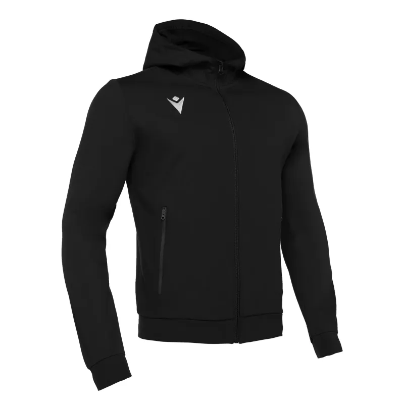 Felpa con zip e cappuccio Macron cello