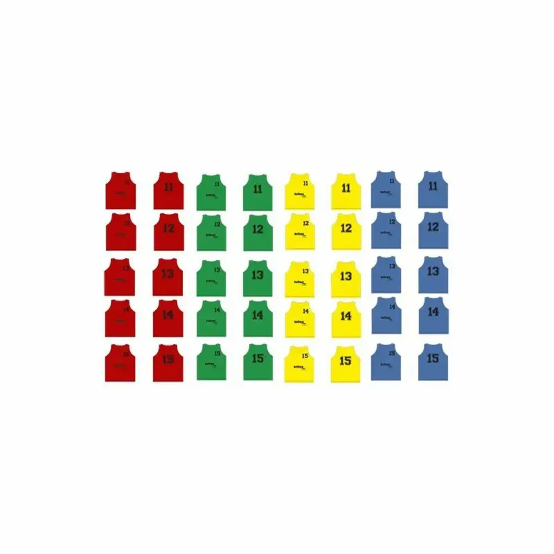Confezione da 5 canottiere numerate da 11 a 15 Softee