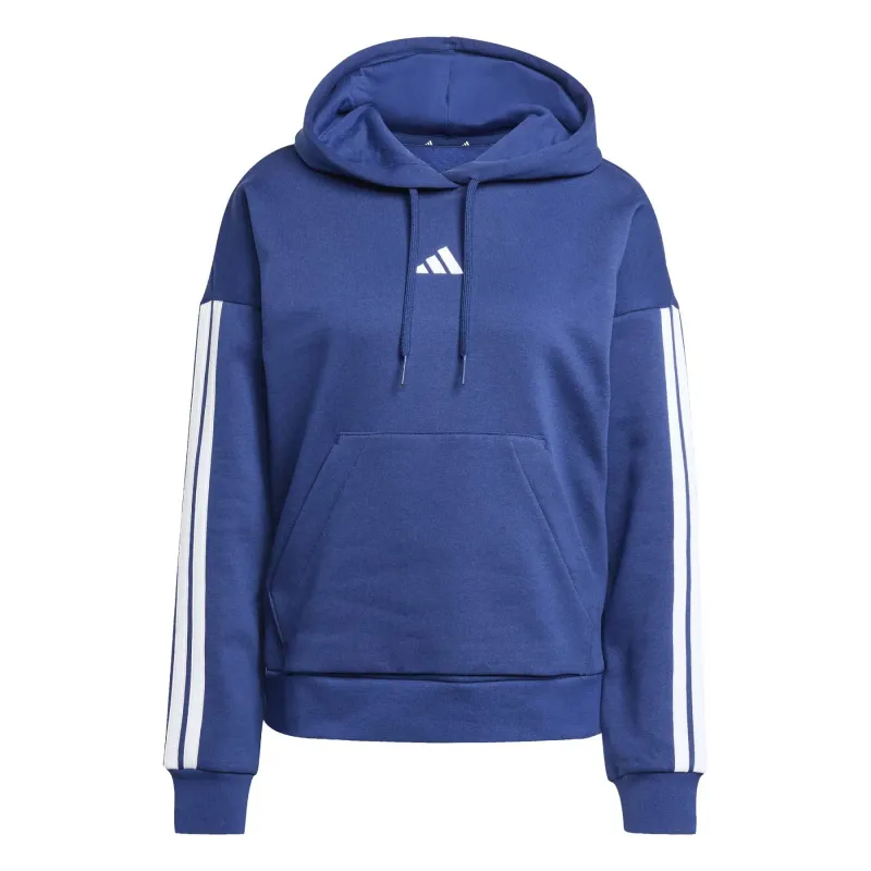 Felpa in pile con cappuccio da donna adidas Essentials 3-Stripes