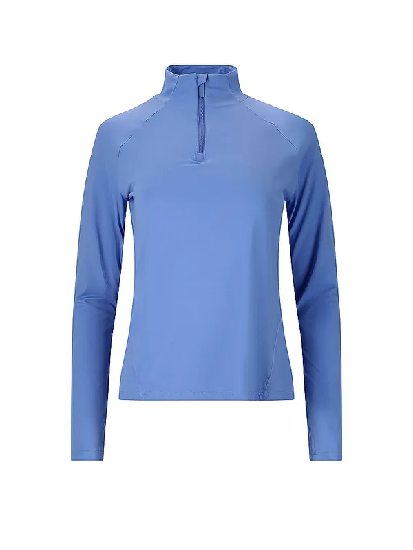 ATHLECIA Maglietta da fitness da donna Grina 1/2 zip blu | 38